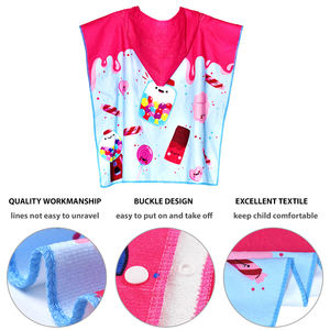 Albornoz Infantil Personalizado de Microfibra con Capucha y Estampado de Dibujos Animados, Toalla de <span class=keywords><strong>Baño</strong></span> Tipo <span class=keywords><strong>Capa</strong></span> para <span class=keywords><strong>Playa</strong></span> de Verano - Product Image 6