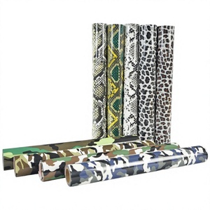 Hongcai High Elasticity PU Heat Press <b>Vinyl</b> <b>Roll</b> Camouflage Pattern Iron HTV Film for Clothing Low Temperature DIY Garment - Product Image 3