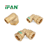 Raccord en laiton à filetage femelle IFAN, raccords à compression en laiton, union à connexion rapide, accessoires pour la plomberie et l'alimentation en eau