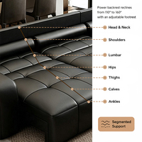 Sofá Cama Eléctrico Reclinable Zero Wall con Control por Voz y Control Remoto USB y Motor Silencioso, Sillón Reclinable para Salas de Estar Pequeñas