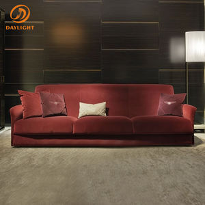 Juego de Sofá <span class=keywords><strong>Cama</strong></span> de Terciopelo Rojo Europeo, Muebles de Sala de Estar, Sofás Cómodos de Estilo Moderno para el Hogar, Sofá de Lujo - Product Image 2