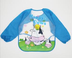 Bavoir en <span class=keywords><strong>plastique</strong></span> manches longues pour bébé et enfant, bavoir imperméable, avec design Smock, nouveauté - Product Image 1