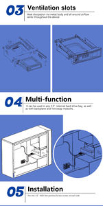 Nouveau boîtier de convertisseur SATA <span class=keywords><strong>d</strong></span>'été 2.5 "à 3.5" avec micro USB3.0 pour SATA 6Gbps, prise en charge de la <span class=keywords><strong>baie</strong></span> de lecteur de disquettes 3.5" - Product Image 2