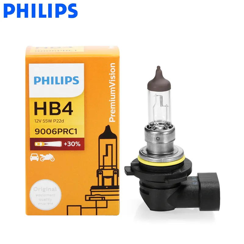 Philips Halogen Lampu H1 H3 H4 9003 H7 H8 H9 H11 9005 HB3 9006 HB4 HIR2 9012 HB1 9004 55/60W Lampu LED Halogen
