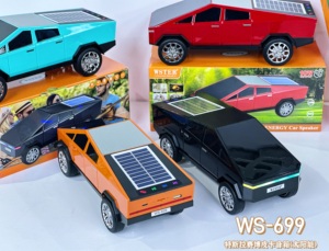 Tesla Cybertruck Năng Lượng Mặt Trời Bluetooth Loa Không Dây 7W Xách Tay Hình Dạng Xe Loa Siêu Trầm Với Đèn LED TWS FM Loại C Có Thể Sạc Lại - Product Image 3