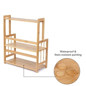 Organisateur de rangement de comptoir en bambou à 3 niveaux étagère de support de cuisine et de salle de bain pour bocaux d'assaisonnement d'épices - Product Image 1