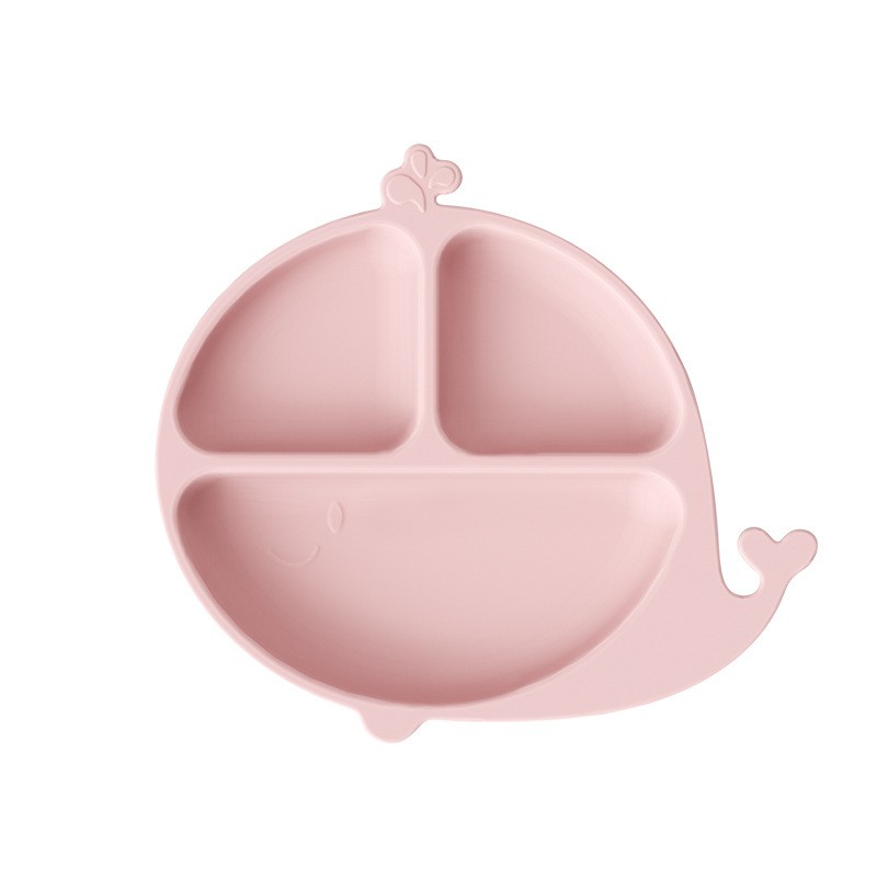 จานอาหารเย็นลายช้างน้อย สีชมพู