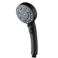 Salle de bain moderne ABS Chrome Pluie Spa Forte puissance PP Filtre 9 Modes Filtre Pomme de douche avec bouton d'arrêt de l'eau