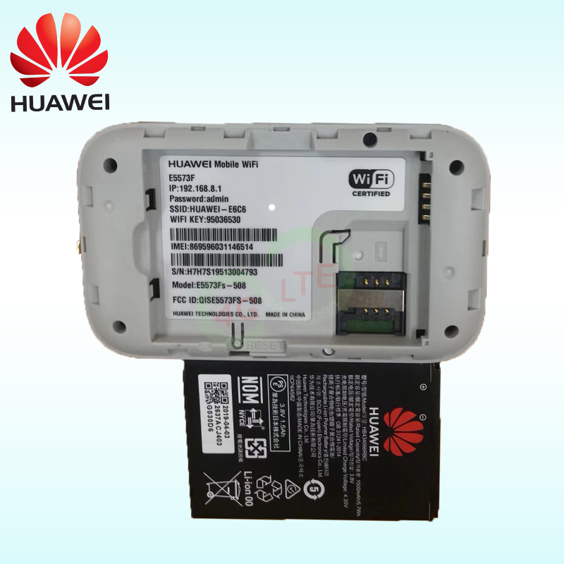 Huawei E5573S-508 4G LTE Mobile Hotspot - Unlocked For AT&T, Verizon, T-Mobile, 10 Devices 12 thumbnail image