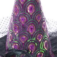 Nouvel arrivage Halloween Chapeau de sorcière Cosplay Accessoire de déguisement noir Chapeaux de sorcier non naturables Décor de fête de haute qualité