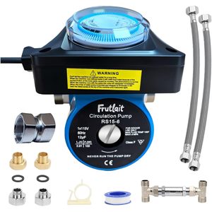 Frutlait Circulation Pump Rs15 6 With Timer For Indoor Use 115v 60hz Blue Metal Water <b>Heater</b> Parts - Product Image 1