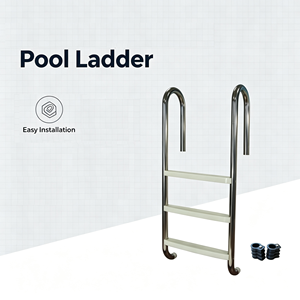 Échelle en acier inoxydable avec marches en plastique pour piscines enterrées - Product Image 4