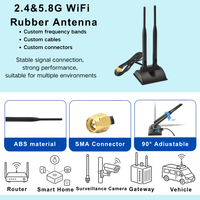 Antenne WiFi double bande intérieure haute performance pour routeur sans fil, point d'accès, passerelle réseau, personnalisable OEM