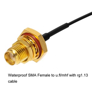 100個20cm <span class=keywords><strong>Sma</strong></span>メスから<span class=keywords><strong>Ufl</strong></span> Ip67防水メスバルクヘッドOリングコネクタからU.Fl <span class=keywords><strong>Ufl</strong></span> RfピグテールエクステンションRFケーブルへ - Product Image 3