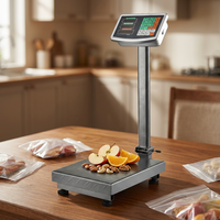 Plataforma Digital Industrial, Báscula Colgante de Acero de 150 kg con Pantalla LCD/LED, Precisión de 50 g, para Tiendas de Productos Frescos