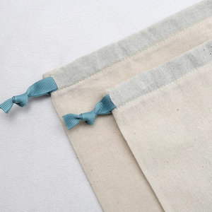 High Quality Cotton Linen <b>Drawstring</b> Skincare Product Perfume Packing <b>Bag</b> Custom Logo Printed Gift <b>Makeup</b> Linen Pouch - Product Image 5
