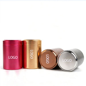 Boîtes en aluminium rondes personnalisées de qualité alimentaire pour thé, café, matcha – Pots et boîtes vides - Product Image 1