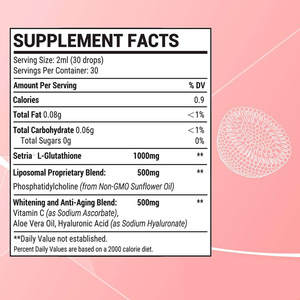 OEM/ODM Private Label liposomiale glutatione gocce integratore integratori alimentari sbiancamento della pelle e Anti-invecchiamento Superstar con VC - Product Image 2