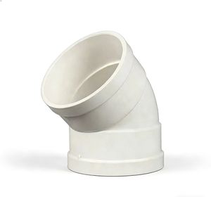 Groothandel SHEN SU Witte PVC Afvoer 45-Graden Bochtfittingen ISO Standaard Ondergrondse UV-Bestendig 50-200 Fabrieksdirect - Product Image 1