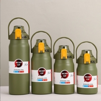 Fournisseur de Bouteilles d'Eau Près de Chez Moi – Bouteille Isotherme Portable en Acier Inoxydable 316 pour Enfants avec Poignée, Couvercle Rabattable et Buvable Directement, Idéale pour l'Extérieur