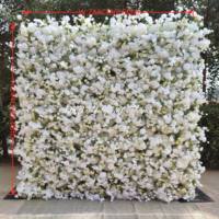 Hochzeitsdekoration & Zubehör Maßgefertigte 5D Weiße Seidenrosen-Blumenwand 8ft X 8ft Künstliche Blumenwand mit Stoffrückseite