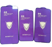 Nouveau Style de haute qualité Premium 9H 3D grand incurvé 0.4MM OG or armure verre trempé protecteur d'écran pour IPhone 13 Pro Max