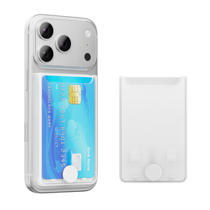 Étui de téléphone avec porte-cartes amovible, autocollants adhésifs colorés pour cartes d'identité et de crédit, pour l'arrière du téléphone portable - Product Image 4