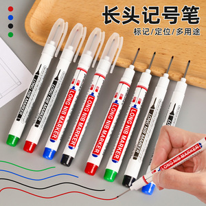 Long Nib <b>Marker</b> <b>Pen</b> Permanent Ink Oil Based 4 Colors For Wood Tile Marking Deep Hole Writing Smooth Color Even - Product Image 3