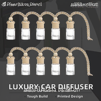 Vide 5ml 8ml 10ml cylindre verre voiture désodorisant parfum diffuseur bouteille petite capacité suspendu Type sérigraphie