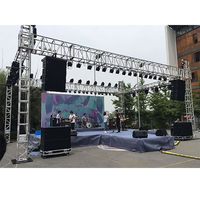 Plataforma de Escenario Portátil con Sistema de Altavoces para Eventos y Conciertos al Aire Libre - Fácil Instalación