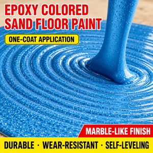Peinture époxy pour sols à effet marbre, sable coloré écologique, auto-nivelante, antidérapante, deux composants, résistante à l'usure - Product Image 2