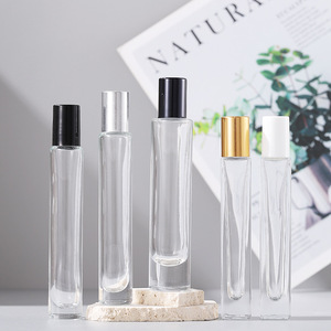 10ml kính cuộn trên chai vuông tròn Matte đen trắng trong suốt tinh dầu chai nước hoa với con lăn thép không gỉ - Product Image 6