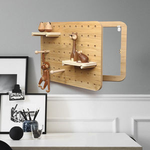 Étagère de rangement murale rectangulaire en bois, sans perçage, pour organiser les jouets - Product Image 4