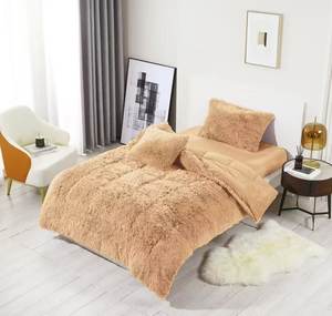 Juego <span class=keywords><strong>de</strong></span> Ropa <span class=keywords><strong>de</strong></span> Cama <span class=keywords><strong>de</strong></span> Terciopelo Coral LILIANNA para Invierno, Sábanas Gruesas y Cálidas <span class=keywords><strong>de</strong></span> Color Sólido, Tamaño Queen/King - Product Image 3