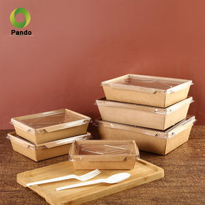 Многоразовый ланч-контейнер, индивидуальный одноразовый лоток для еды на вынос с прозрачными крышками, коробки для закусок на вынос - Product Image 5