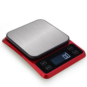 Balance de cuisine électrique à plateforme en acier inoxydable de haute qualité, capacité 5 kg, haute précision, balance numérique pour peser les aliments, mesure du poids du couvercle - Product Image 2