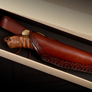 OEM tùy chỉnh Damascus lưỡi thép cắm trại ngoài trời săn bắn dao với gỗ xử lý sắc nét bền Survival công cụ - Product Image 6