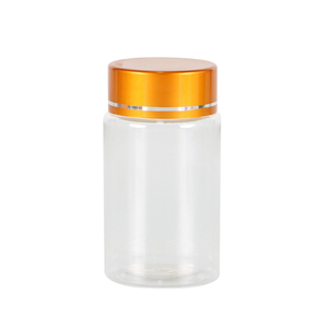 Custom 60ml Transparent <b>Empty</b> Pet Plastic Pharmaceutical <b>Pill</b> <b>Capsule</b> Vitamin Bottles With Metal Cap - Product Image 1