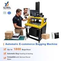 Machine automatique PLC pour l'emballage, la fermeture et l'étiquetage de sacs postaux en polyéthylène pour l'emballage express e-commerce