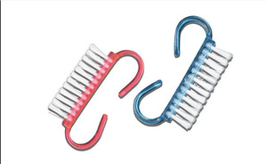 Brosse plastique à récurer pour ongles, mini klaxon de bœuf, pour nettoyage de la poussière, outil de manucure, pédicure, Nail Art, 1 pièce - Product Image 6