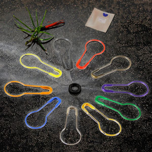 Accessoire de couture, marqueurs de point de couture simples en acier de 22 mm pour outils de tricot, clip à aiguille, artisanat d'Inde, différentes couleurs - Product Image 3