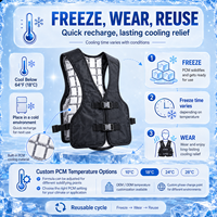 Chaleco Refrigerante Ligero y Reutilizable Personalizado, Chaqueta Refrigerante para Construcción, Almacenes, Exteriores, Alivio del Calor de Verano