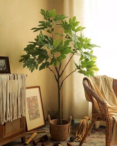 Grande Albero Artificiale di Ficus Lyrata con Tronco in Plastica PE e Foglie Grandi per Decorazioni Festive di Capodanno - Product Image 3