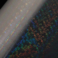 Rouleau de film BOPP de qualité alimentaire écologique, résistant à l'humidité, paillettes holographiques, cristal doux laminé à froid avec surface brillante