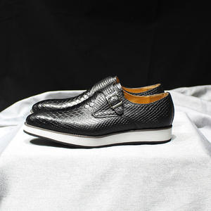 جديد الخريف الراهب حزام جلد عارضة أحذية الرجال المصنوعة يدويا نمط شبه رسمي أحذية العمل المخصصة - Product Image 3