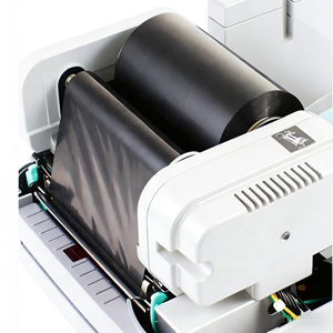 Ruban en résine de qualité supérieure <span class=keywords><strong>110</strong></span> mm x 70 m en PET compatible <span class=keywords><strong>TTR</strong></span> pour imprimante d'étiquettes Zebra, taille et couleur personnalisées - Product Image 5