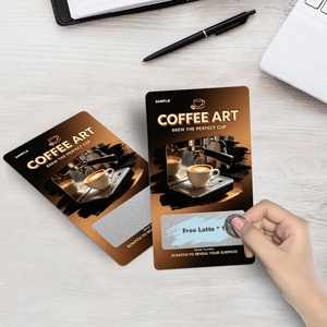 Factory Wholesale Custom Scratch-off Tickets Prize <b>Cards</b> Activity Scratch <b>Cards</b> DIY for Coffee Bar Promotion - Product Image 1