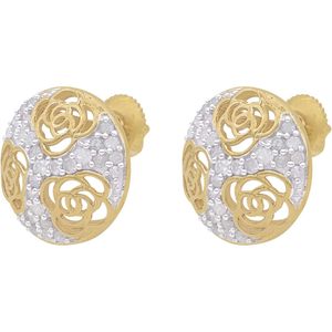 ต่างหูเพชรทรงดอกไม้ Jewelspaark เงินแท้ 925 ทรงกลม น้ำหนัก 0.58 กะรัต เหมาะสำหรับผู้หญิงใส่ทุกวัน - Product Image 5