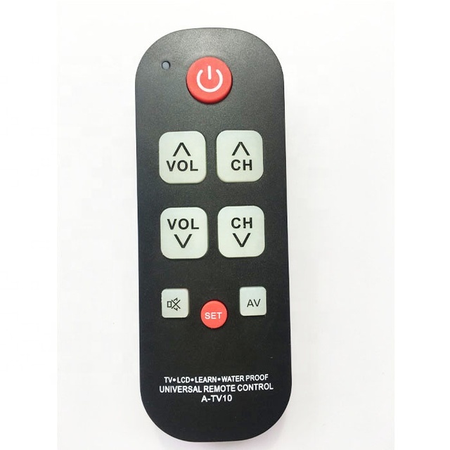 Hotel TV Big Button Keys Universal Learning Waterproof Remote Control for TV, DVD, STB, AUDIO