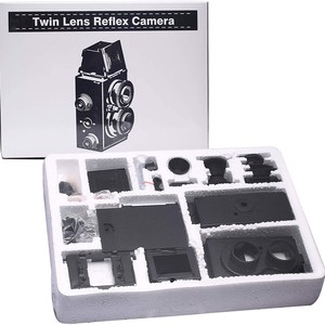 Kit de montaje manual de cámara réflex de doble lente DIY de 35 mm de plástico para entusiastas de la fotografía - Product Image 5